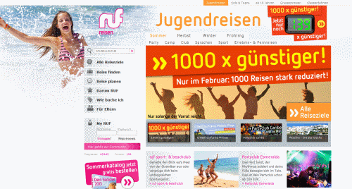 Screenshot Ruf-jugendreisen.de